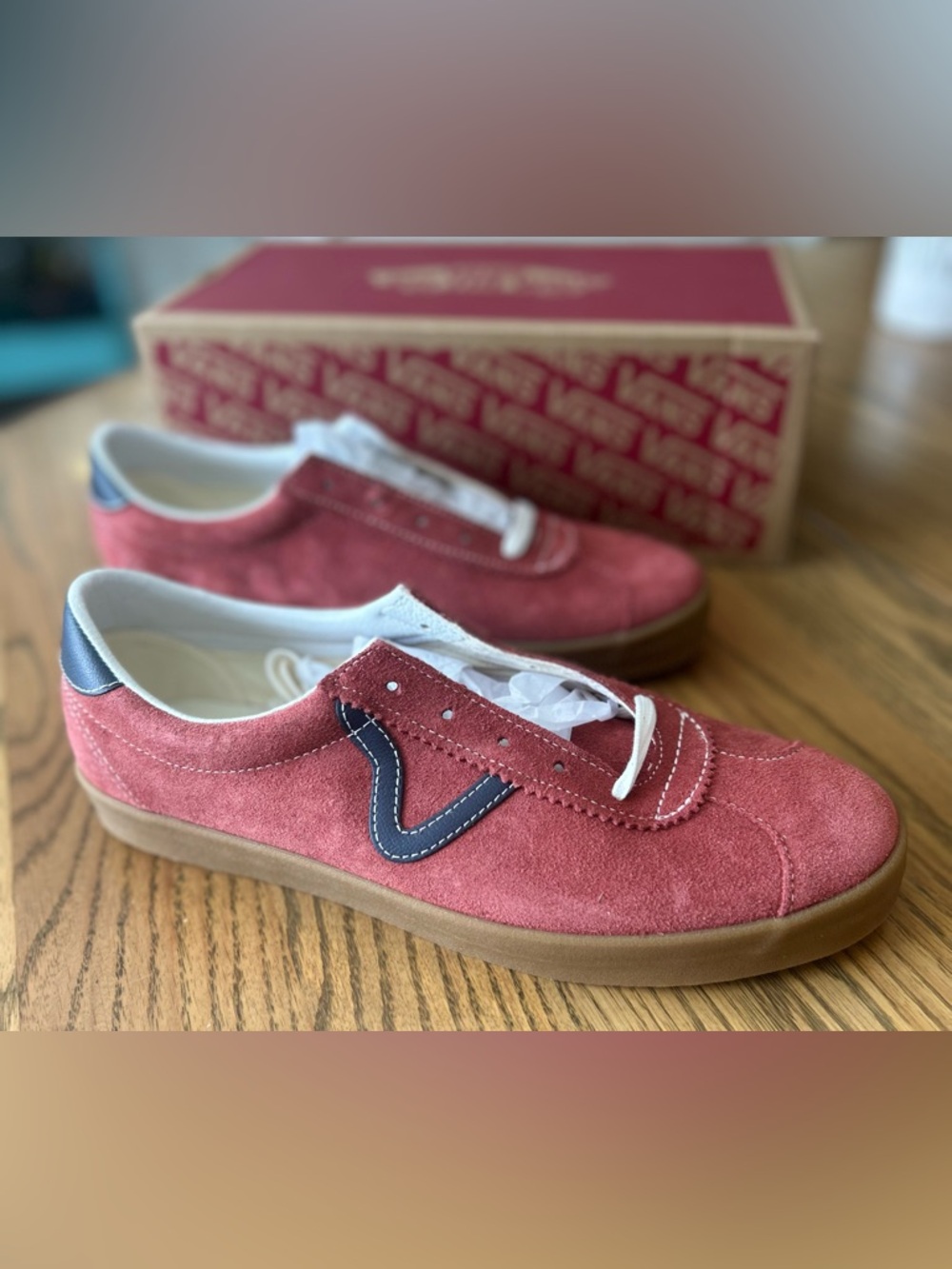 Men’s Vans Sport Low Gum Red Ochre Suede, multiple sizes